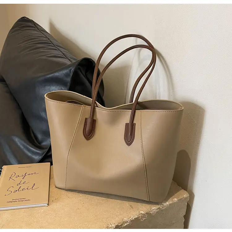 Cross-Border Large Bag Brown Leather Shoulder & Hand Carry — feature 14