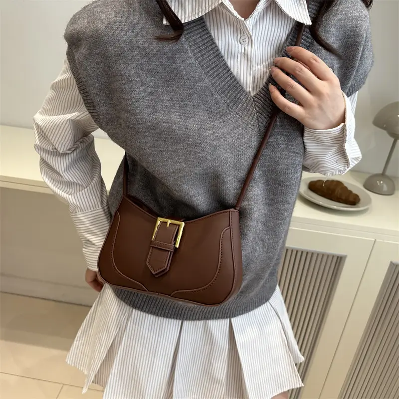 Women's Retro Brown Shoulder Messenger Bag 2024 - Image 9