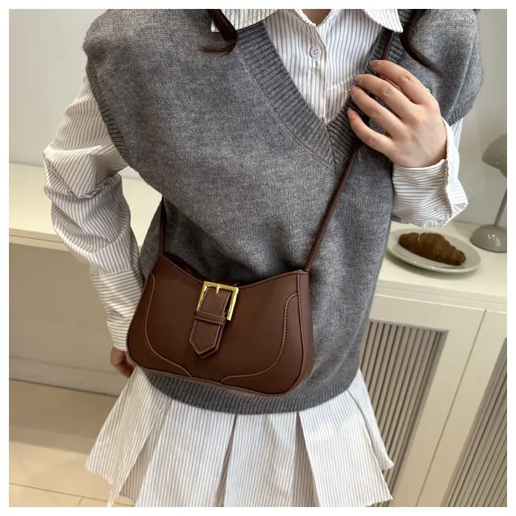 Women's Retro Brown Shoulder Messenger Bag 2024 — feature 34
