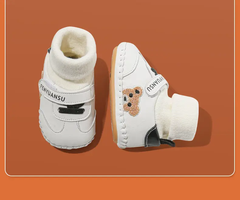 White Faux Leather Toddler Shoes for Baby 6-12 Months — feature 26