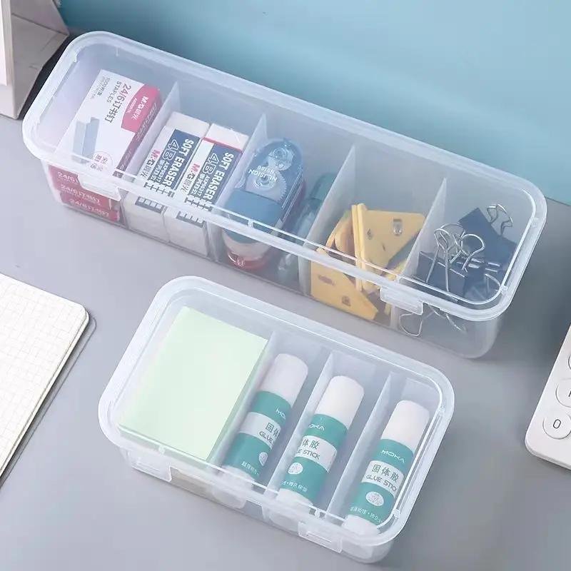 Transparent 6-Compartment Earphone & Stationery Organizer - Image 5