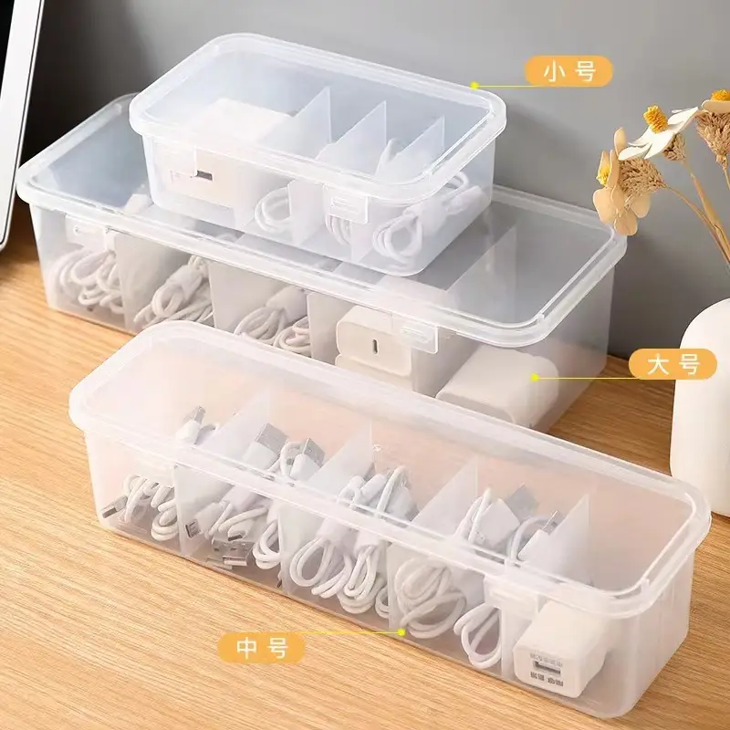 Transparent 6-Compartment Earphone & Stationery Organizer - Image 7