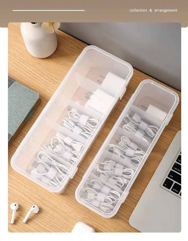 Transparent 6-Compartment Earphone & Stationery Organizer — feature 13