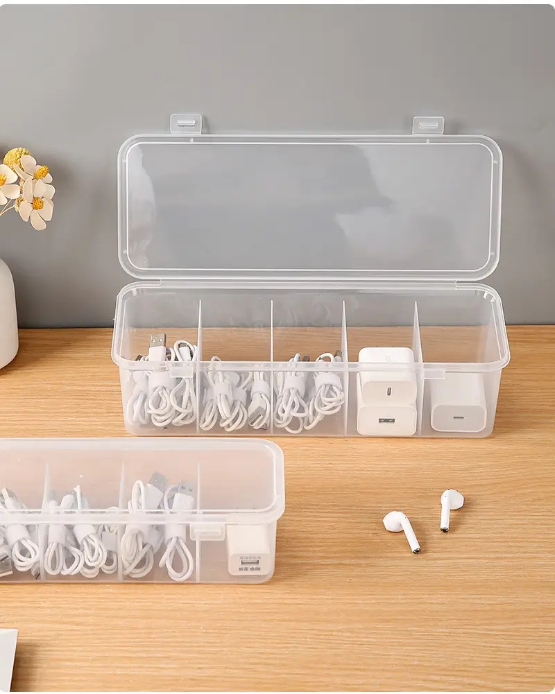Transparent 6-Compartment Earphone & Stationery Organizer — feature 14