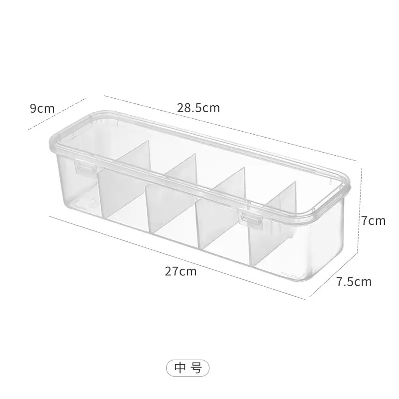 Transparent 6-Compartment Earphone & Stationery Organizer - Image 2