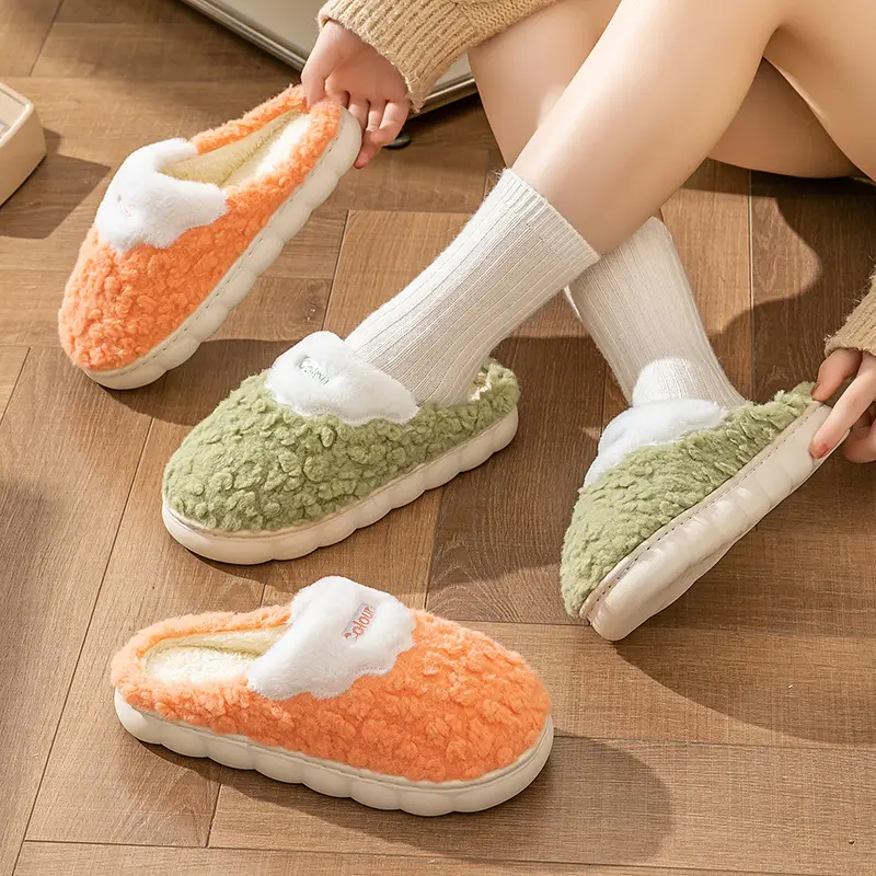 Cotton Plush Slippers Men Winter Warm Indoor Non-Slip - Image 7