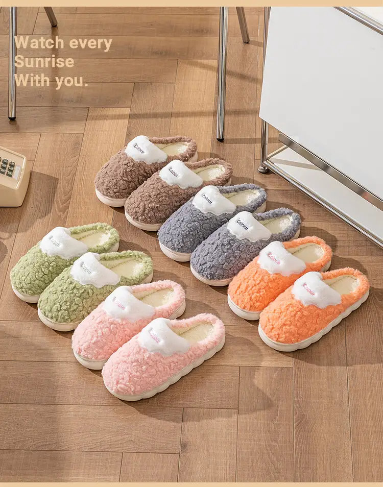 Cotton Plush Slippers Men Winter Warm Indoor Non-Slip — feature 10
