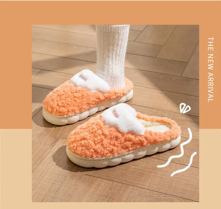Cotton Plush Slippers Men Winter Warm Indoor Non-Slip — feature 14