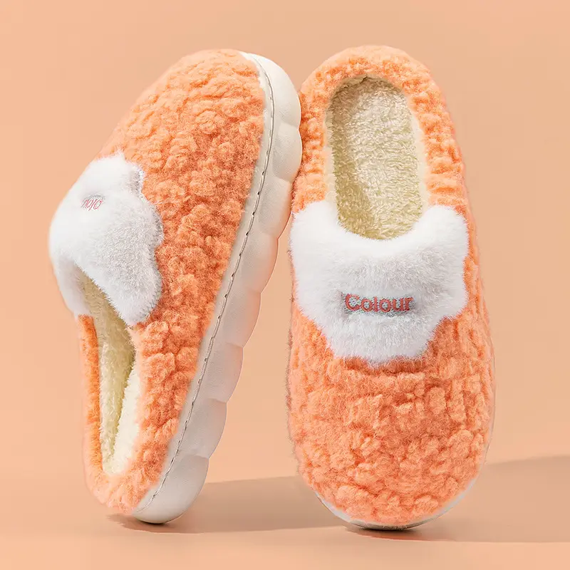 Cotton Plush Slippers Men Winter Warm Indoor Non-Slip - Image 3