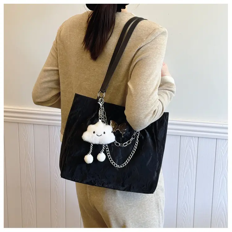Women's Light Blue Butterfly Shoulder Bag with Chain — feature 14