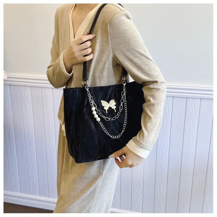 Women's Light Blue Butterfly Shoulder Bag with Chain — feature 15