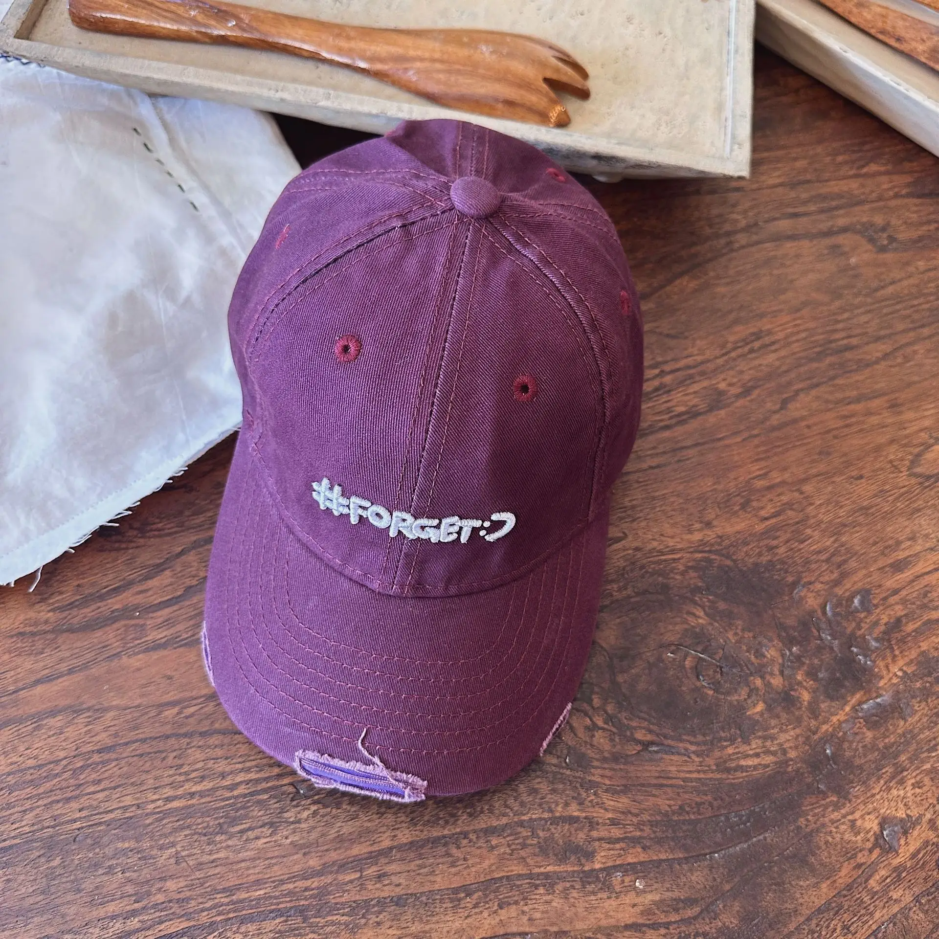 Pink Women's Peaked Cap with Embroidered Design — feature 6