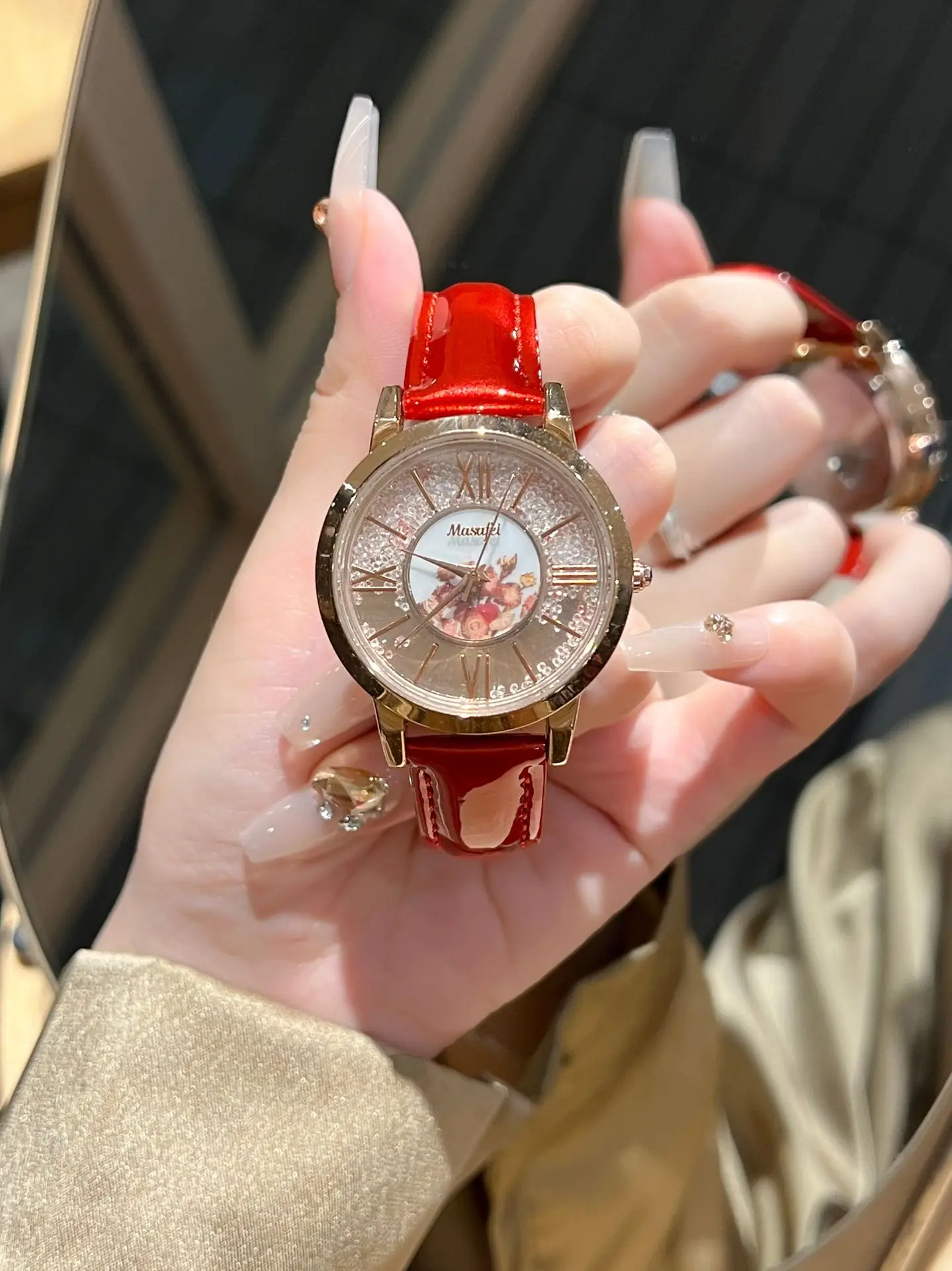 Trendy Red Watch for Women Valentine's Gift - Image 2