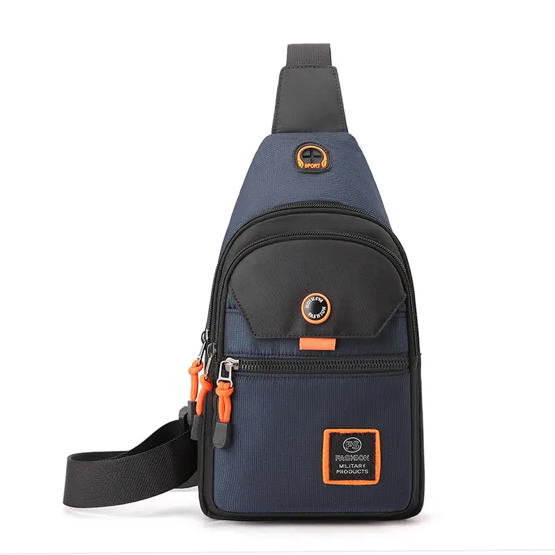 Men's Blue Oxford Cloth Casual Crossbody Bag - Image 11