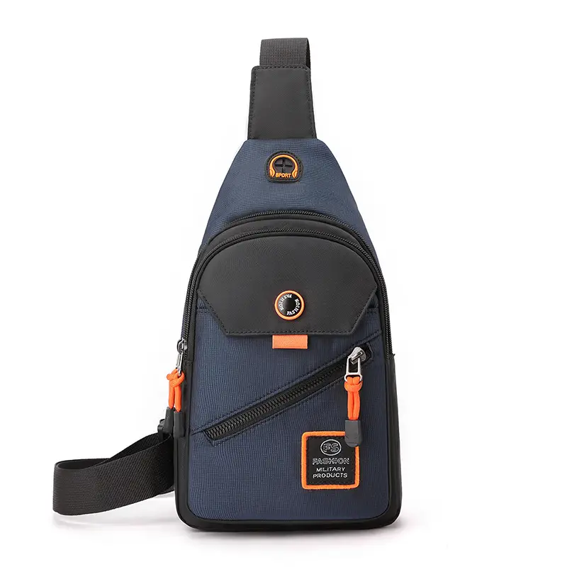 Men's Blue Oxford Cloth Casual Crossbody Bag - Image 7