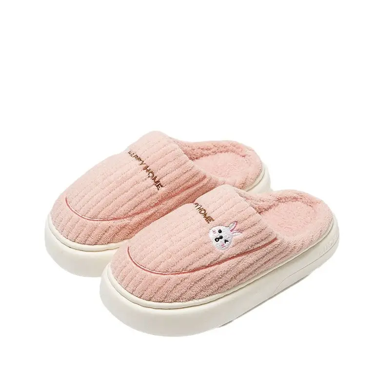 Couple Cotton Slippers Women's Autumn and Winter New Home Indoor Non-Slip Soft-Sole Mao Cotton Shoes Men's One-Piece Hair - Image 9