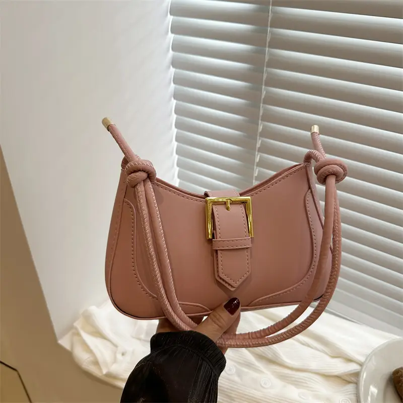 Brown Vintage Belt Shoulder Bag for Women - Image 6