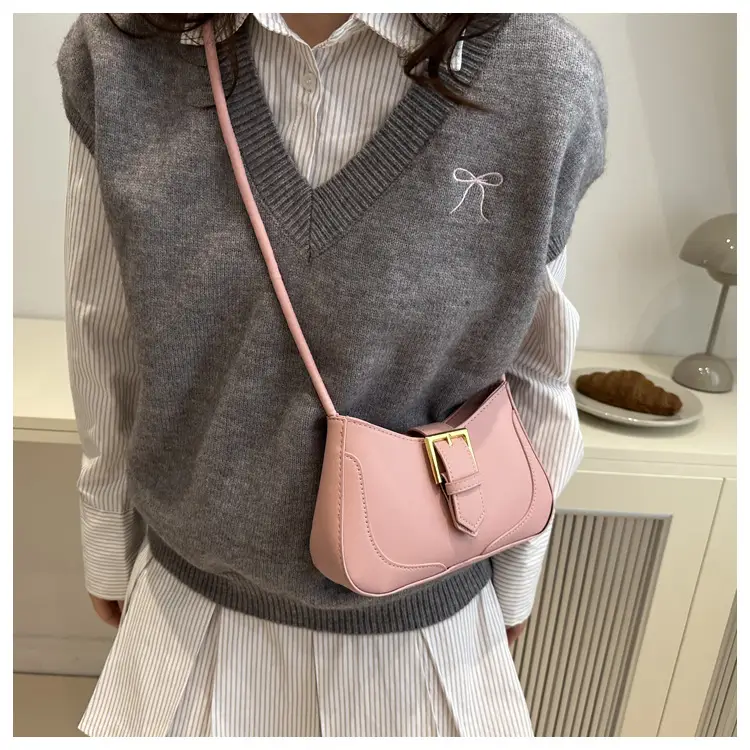 Brown Vintage Belt Shoulder Bag for Women — feature 13