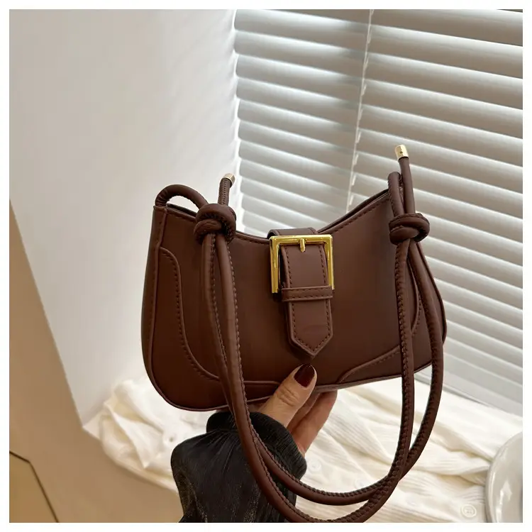 Brown Vintage Belt Shoulder Bag for Women — feature 18