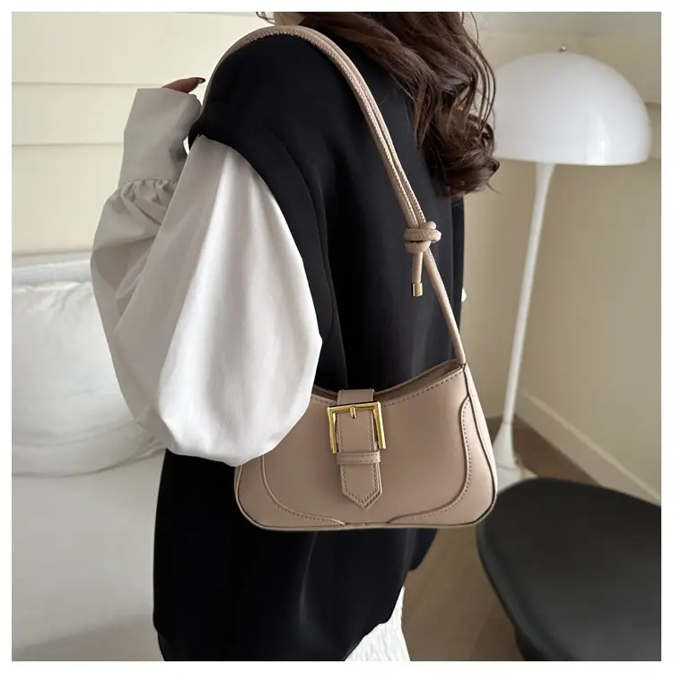 Brown Vintage Belt Shoulder Bag for Women — feature 9