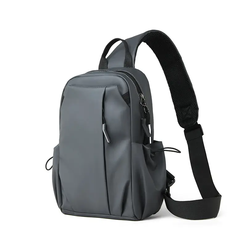 Men's Grey Crossbody Bag Large Capacity Lightweight - Image 2