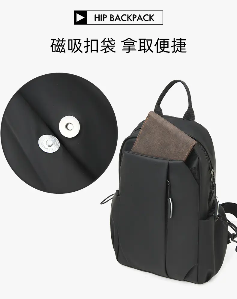 Men's Grey Crossbody Bag Large Capacity Lightweight β feature 13