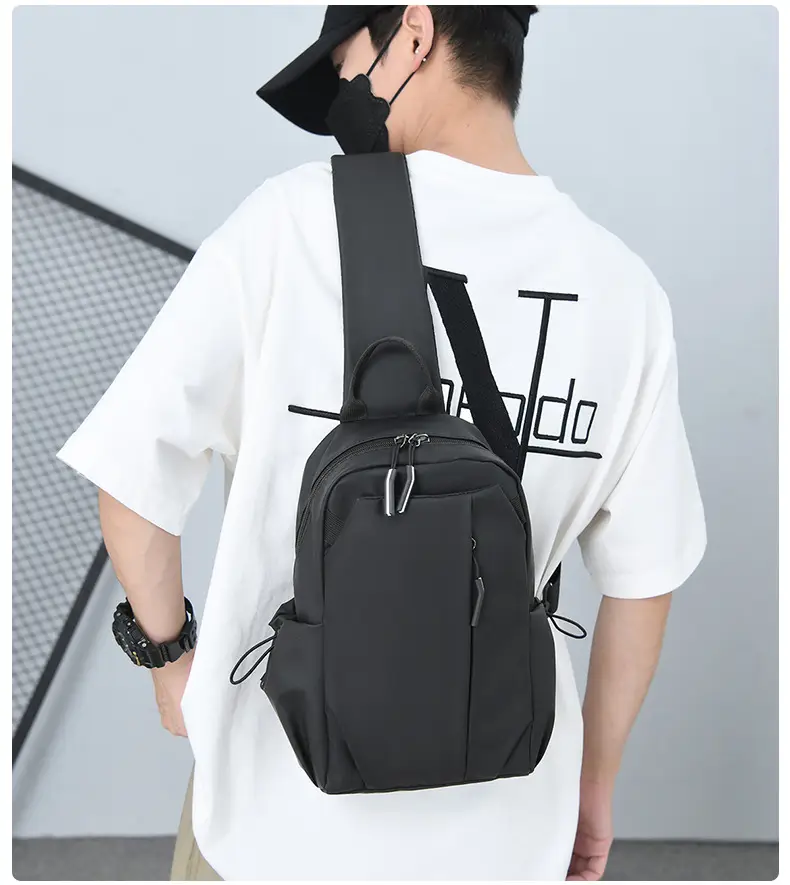 Men's Grey Crossbody Bag Large Capacity Lightweight β feature 21