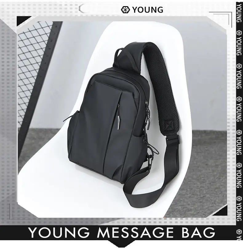 Men's Grey Crossbody Bag Large Capacity Lightweight β feature 7