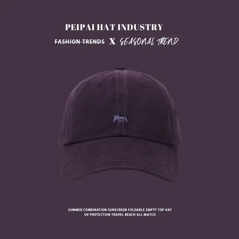 Fox Grape Red Baseball Cap Women Wide Brim Sunshade — feature 5