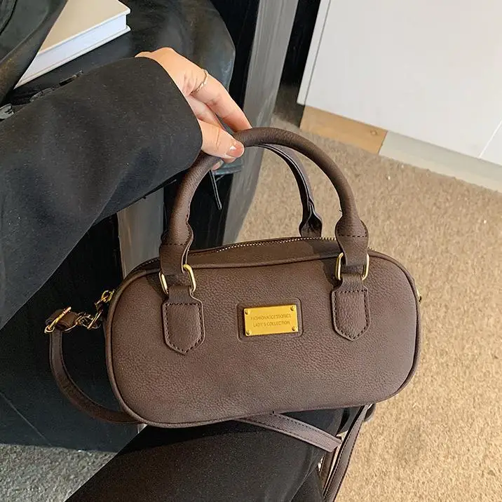 Women's Brown Leather Shoulder Bag 2024 - Image 5