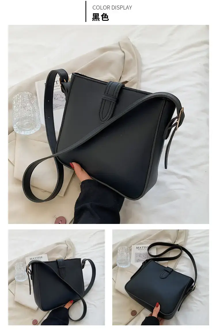 Women's Vintage Brown Bucket Bag Shoulder Crossbody — feature 13