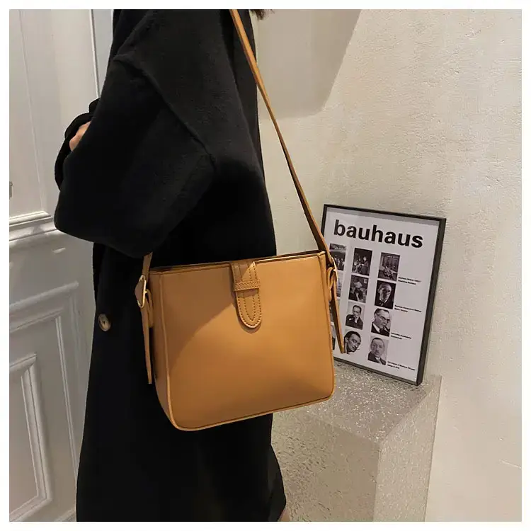 Women's Vintage Brown Bucket Bag Shoulder Crossbody — feature 19