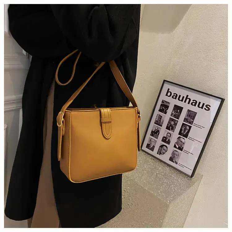 Women's Vintage Brown Bucket Bag Shoulder Crossbody — feature 20