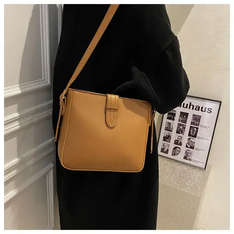 Women's Vintage Brown Bucket Bag Shoulder Crossbody — feature 21