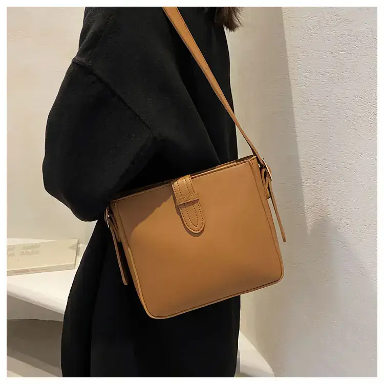Women's Vintage Brown Bucket Bag Shoulder Crossbody — feature 22