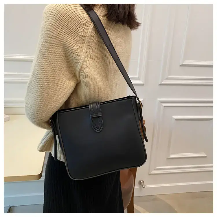 Women's Vintage Brown Bucket Bag Shoulder Crossbody — feature 27