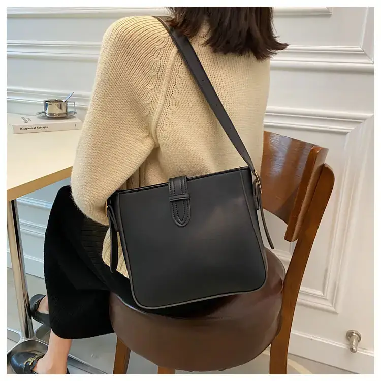 Women's Vintage Brown Bucket Bag Shoulder Crossbody — feature 28