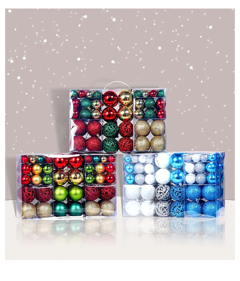 Pink 3/6cm Electroplated Christmas Balls Gift Box — feature 2