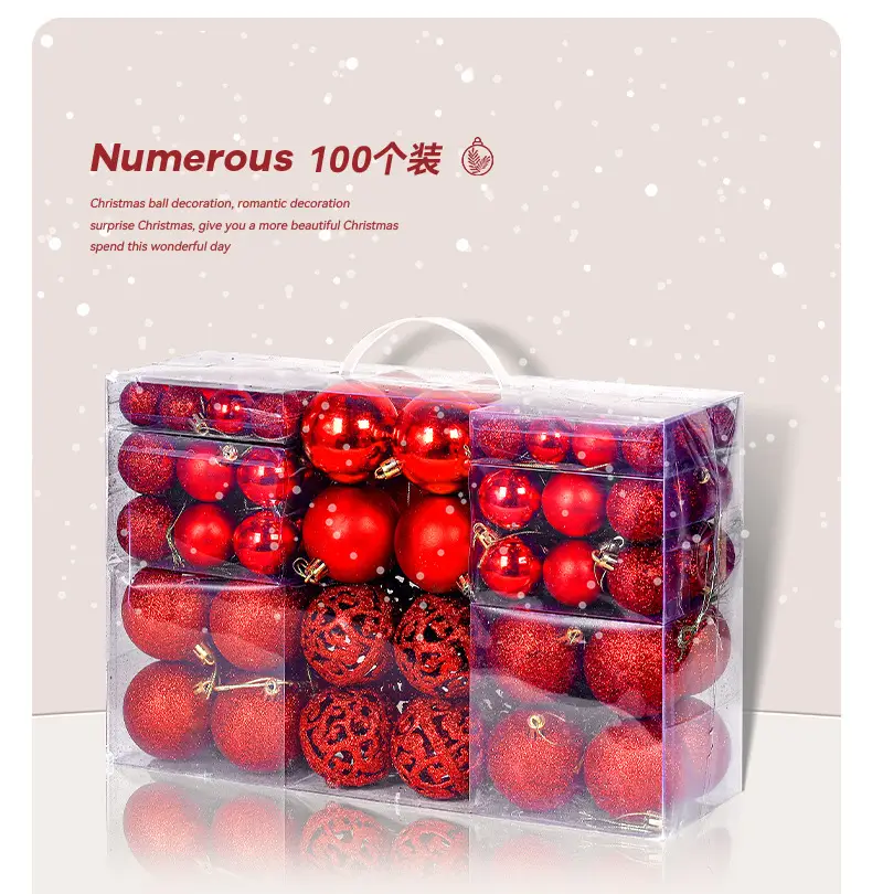 Pink 3/6cm Electroplated Christmas Balls Gift Box — feature 7