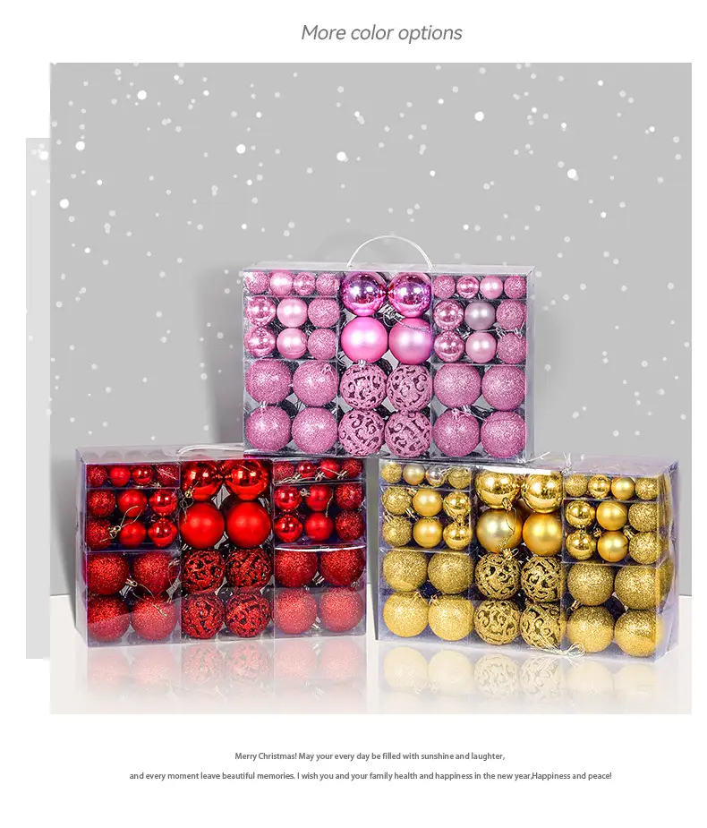 Pink 3/6cm Electroplated Christmas Balls Gift Box — feature 9