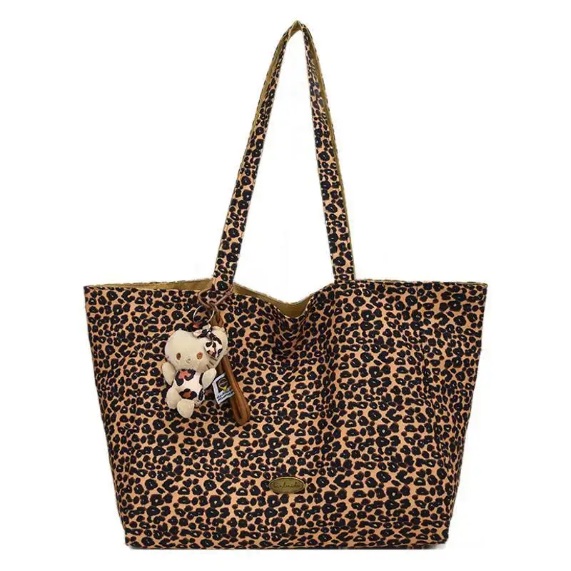 Leopard Print Double Shoulder Bag for Women - Image 11