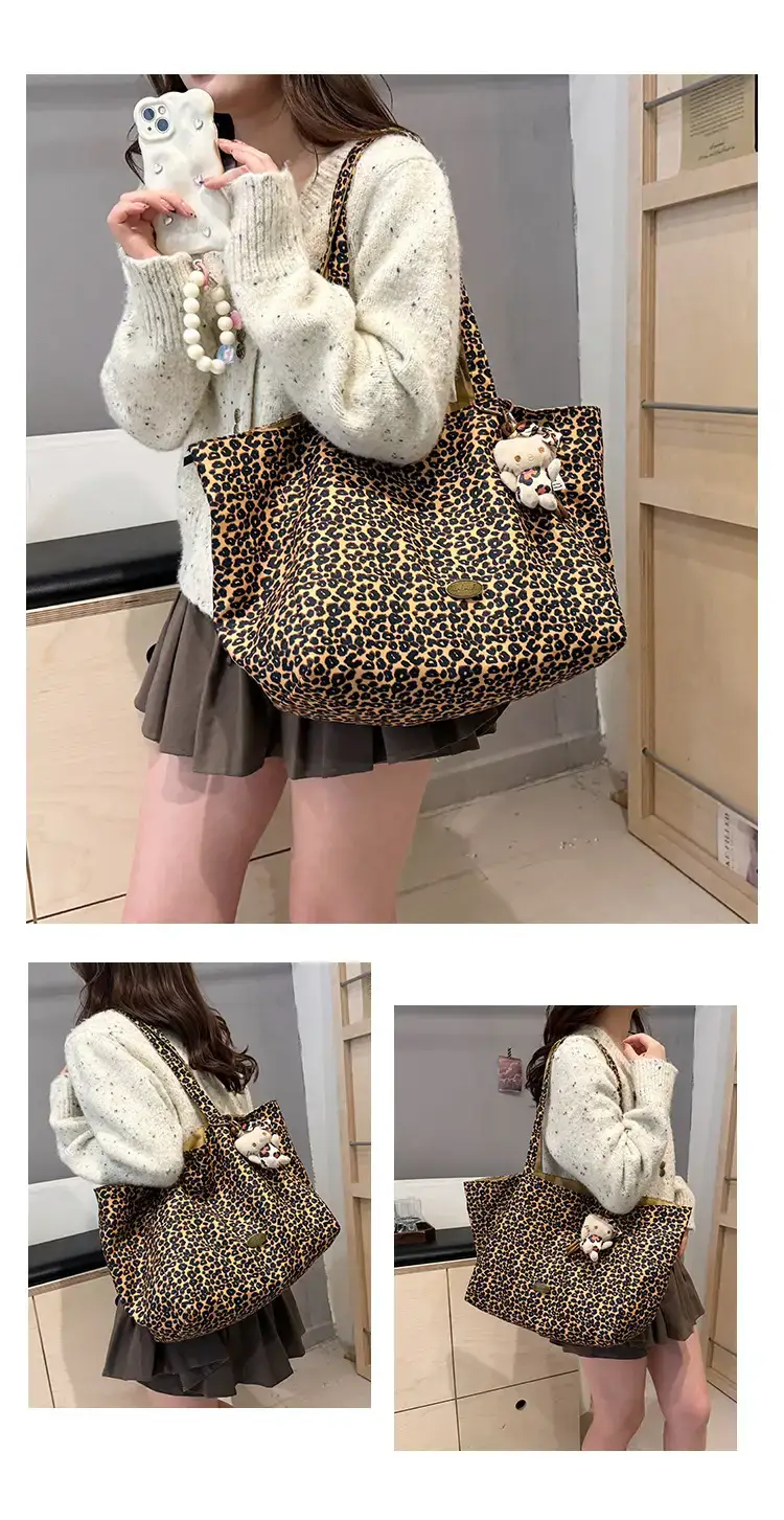 Leopard Print Double Shoulder Bag for Women — feature 16
