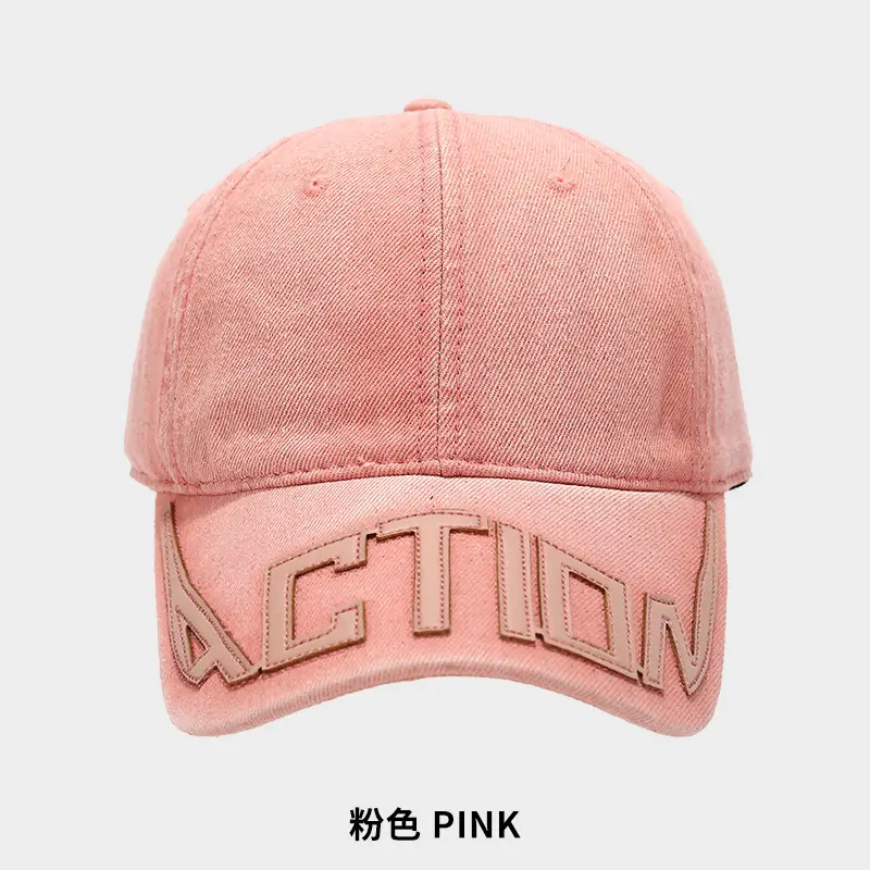 Navy Blue Wash & Distressed Baseball Cap for Men Women - Image 2
