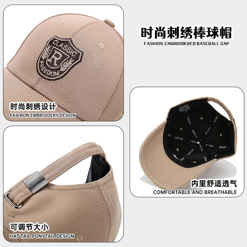 Men Women Baseball Cap Sunshade Embroidered Small - Image 7