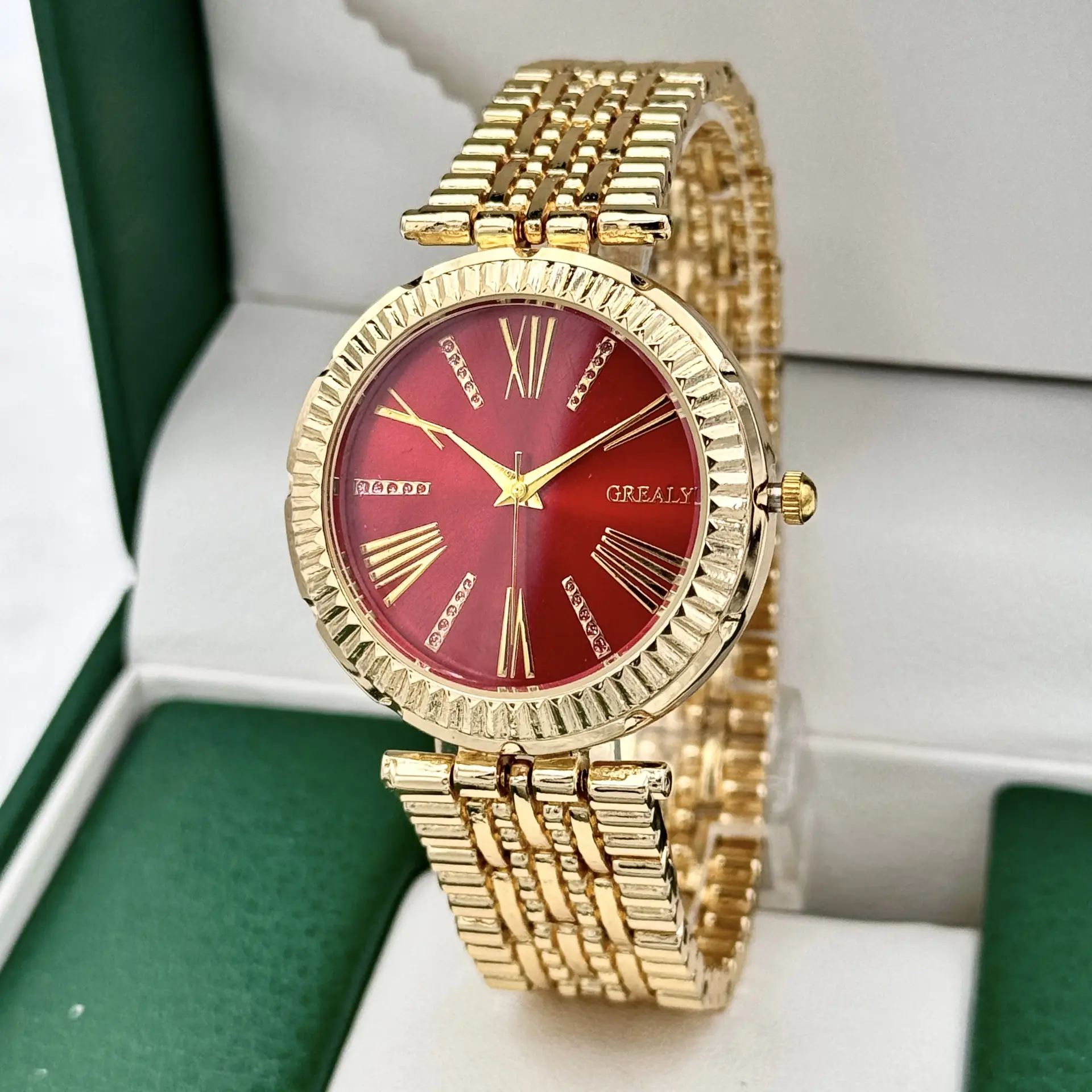 Rose Gold Cross-Border Full Diamond Women's Watch — feature 10