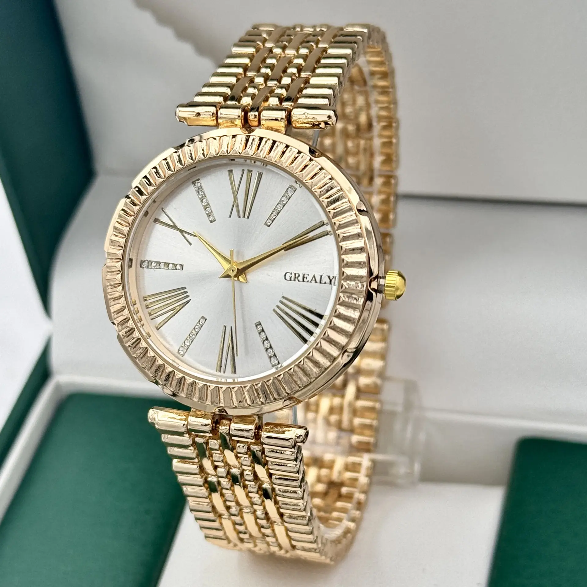 Rose Gold Cross-Border Full Diamond Women's Watch — feature 11