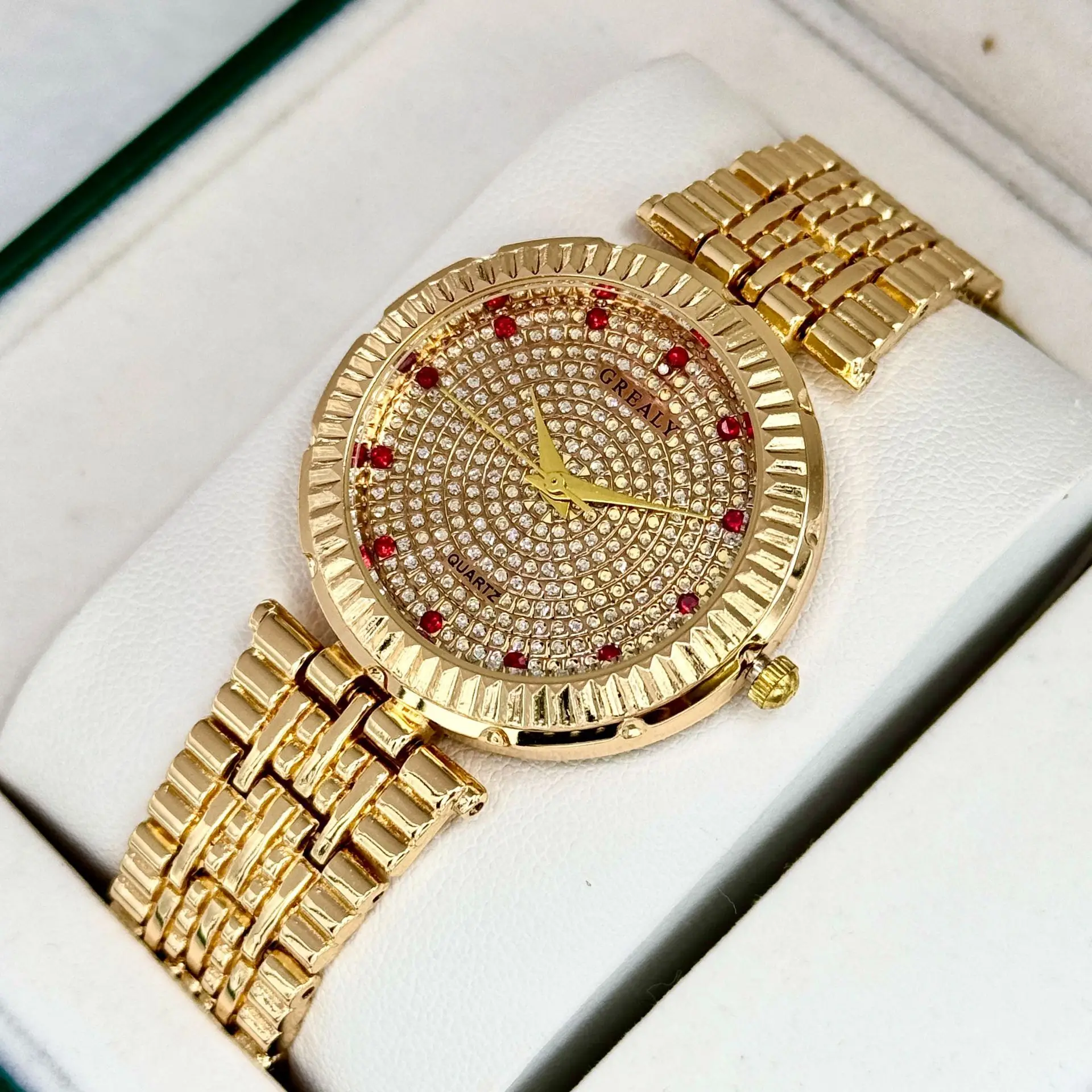 Rose Gold Cross-Border Full Diamond Women's Watch — feature 4