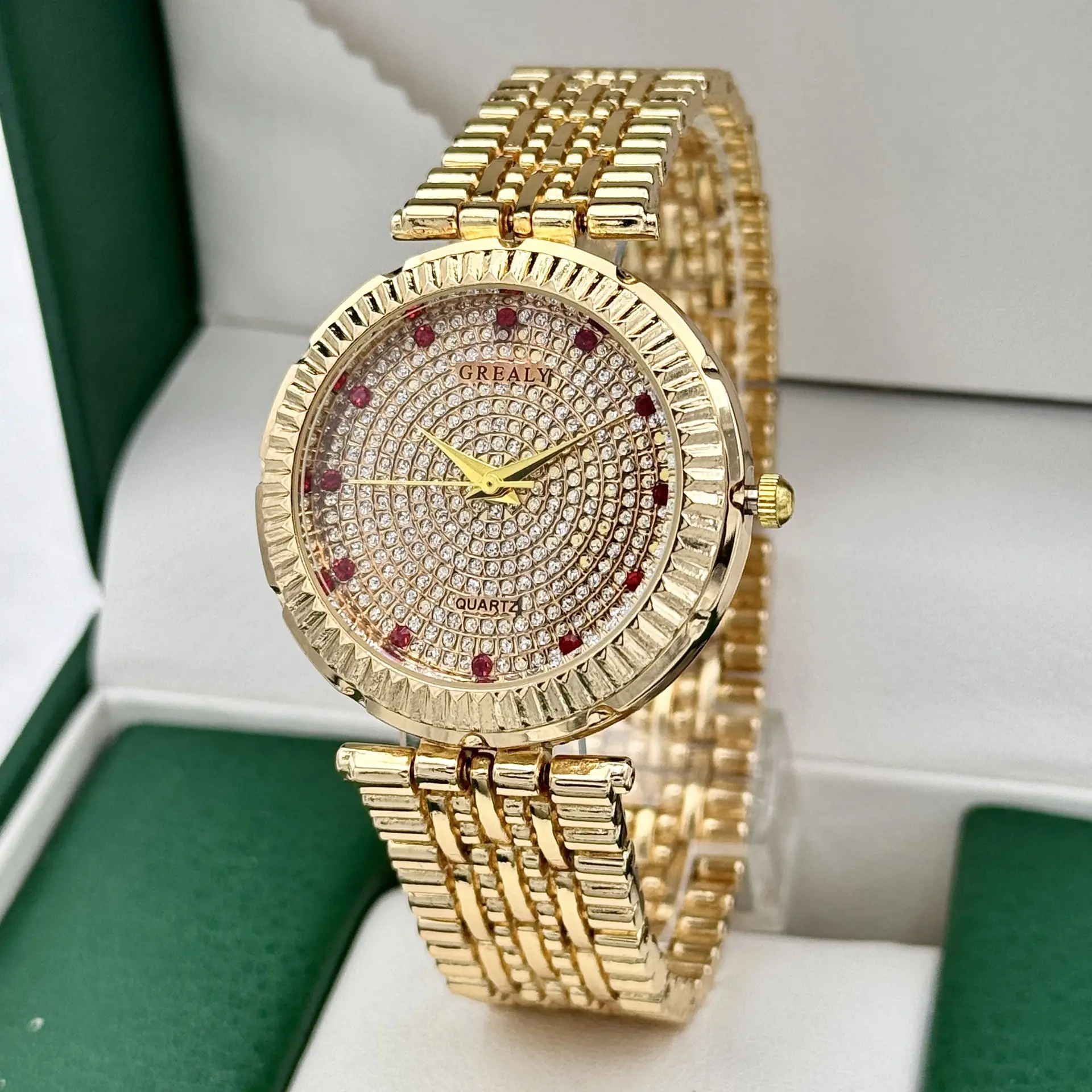 Rose Gold Cross-Border Full Diamond Women's Watch — feature 5