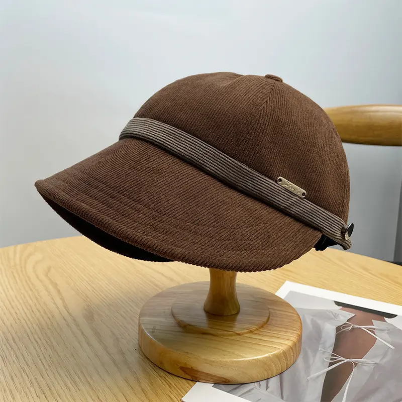 Corduroy Fisherman Hat for Kids with Adjustable Strap — feature 11