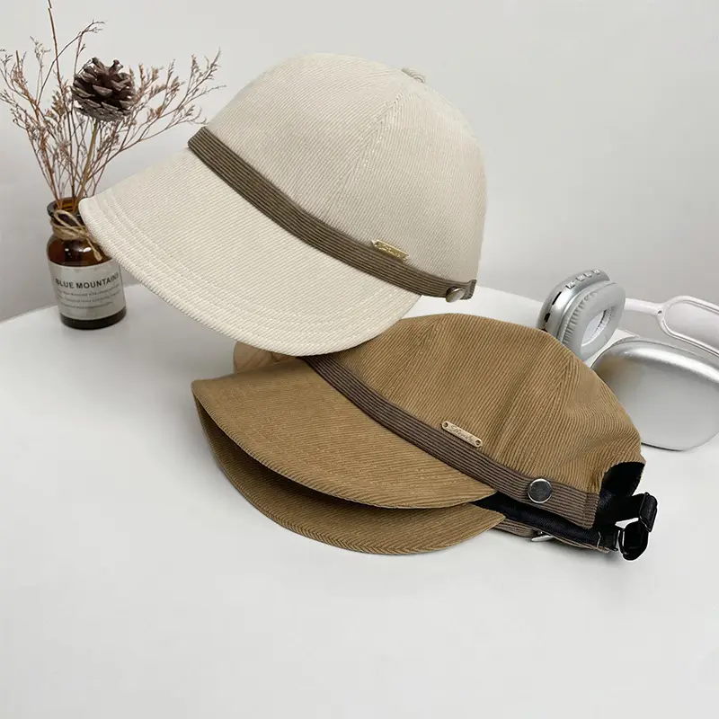 Corduroy Fisherman Hat for Kids with Adjustable Strap — feature 5
